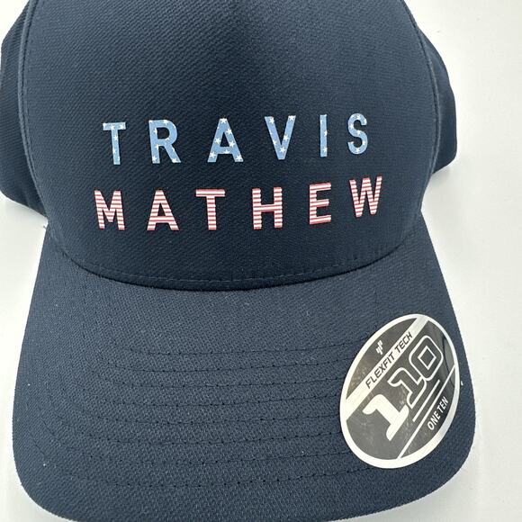 Travis Mathew Golf Hat Cap Snapback 110 Flex Fit Firework Float Red White Blue - Picture 2 of 5